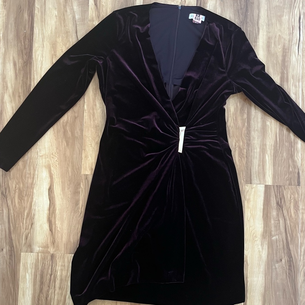 Wrap Purple velvet dress